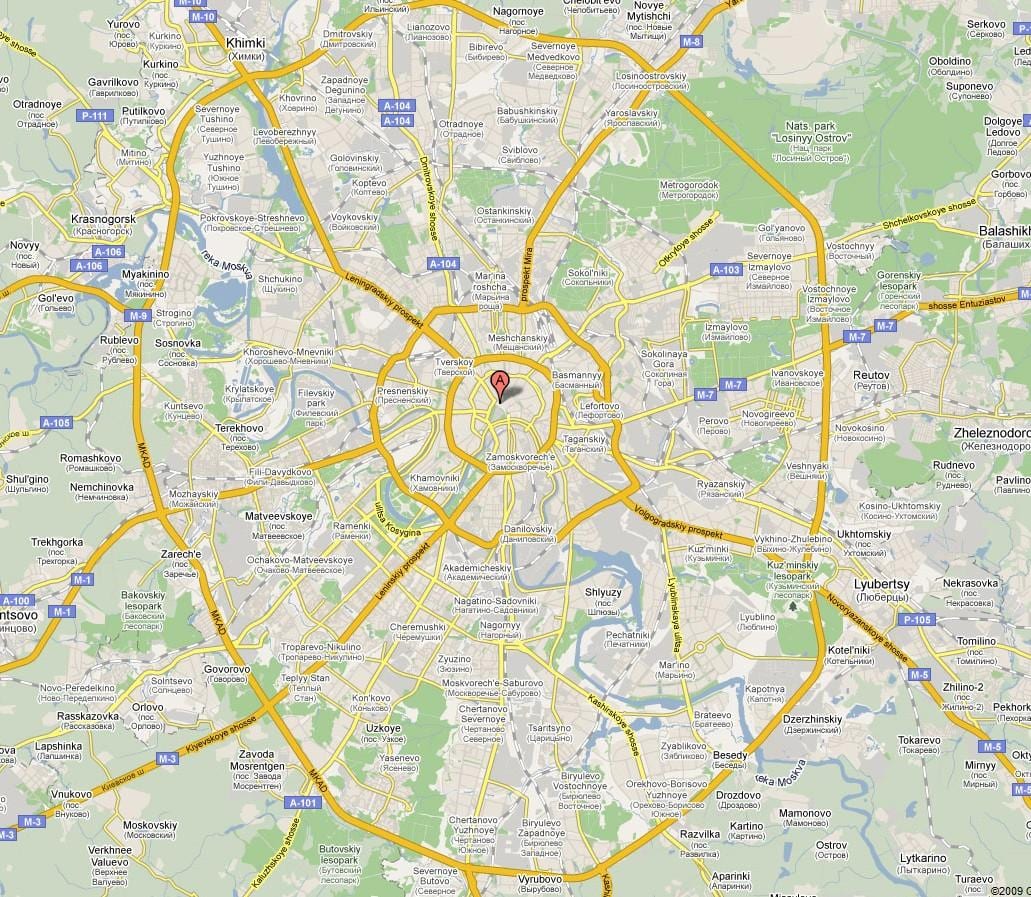Moskva ਉਪਨਗਰ ਨਕਸ਼ਾ