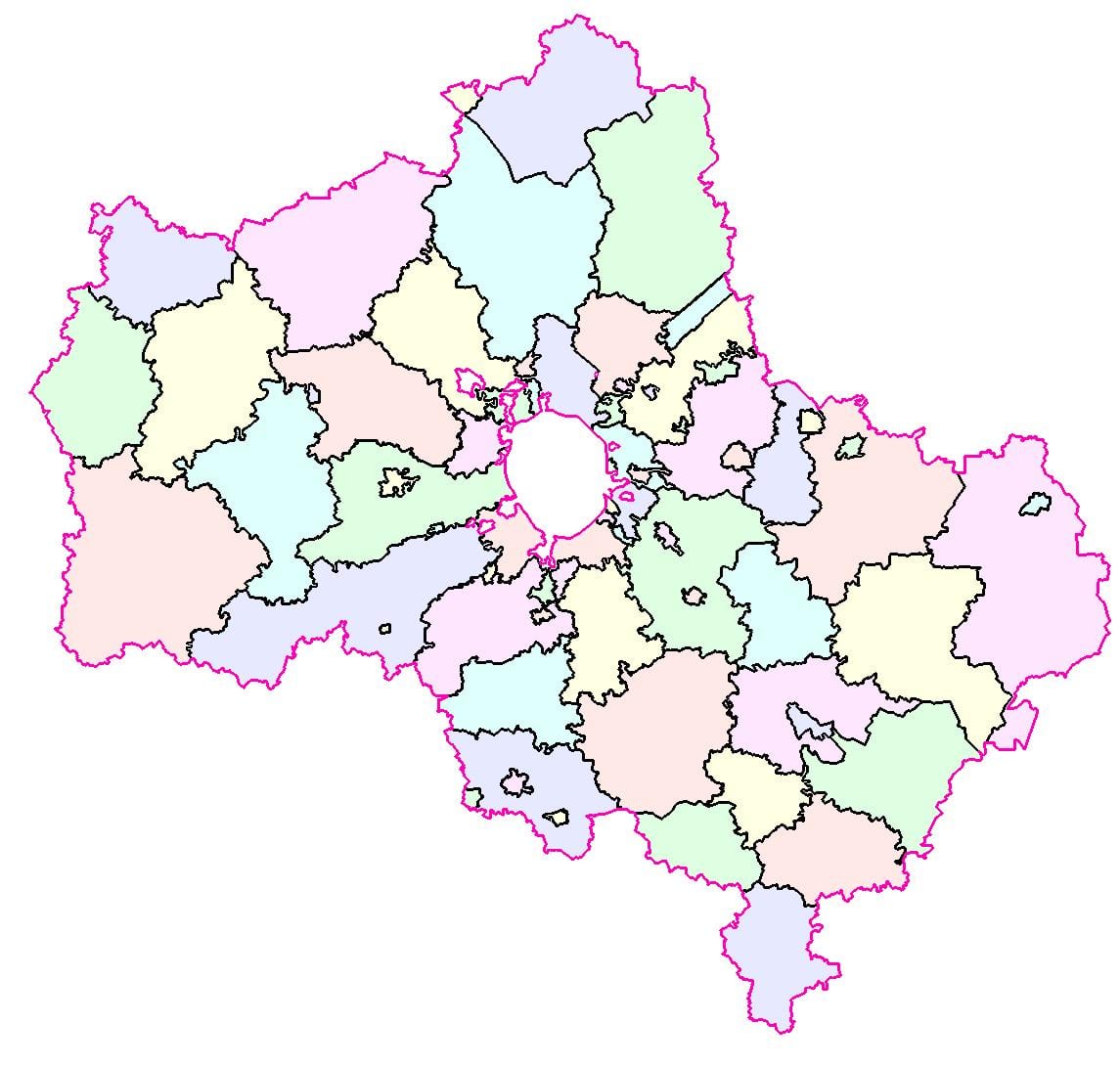 Moskva ਖੇਤਰ ਦਾ ਨਕਸ਼ਾ