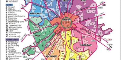 ਨਕਸ਼ਾ ਦੇ ਮਾਸਕੋ arrondissement